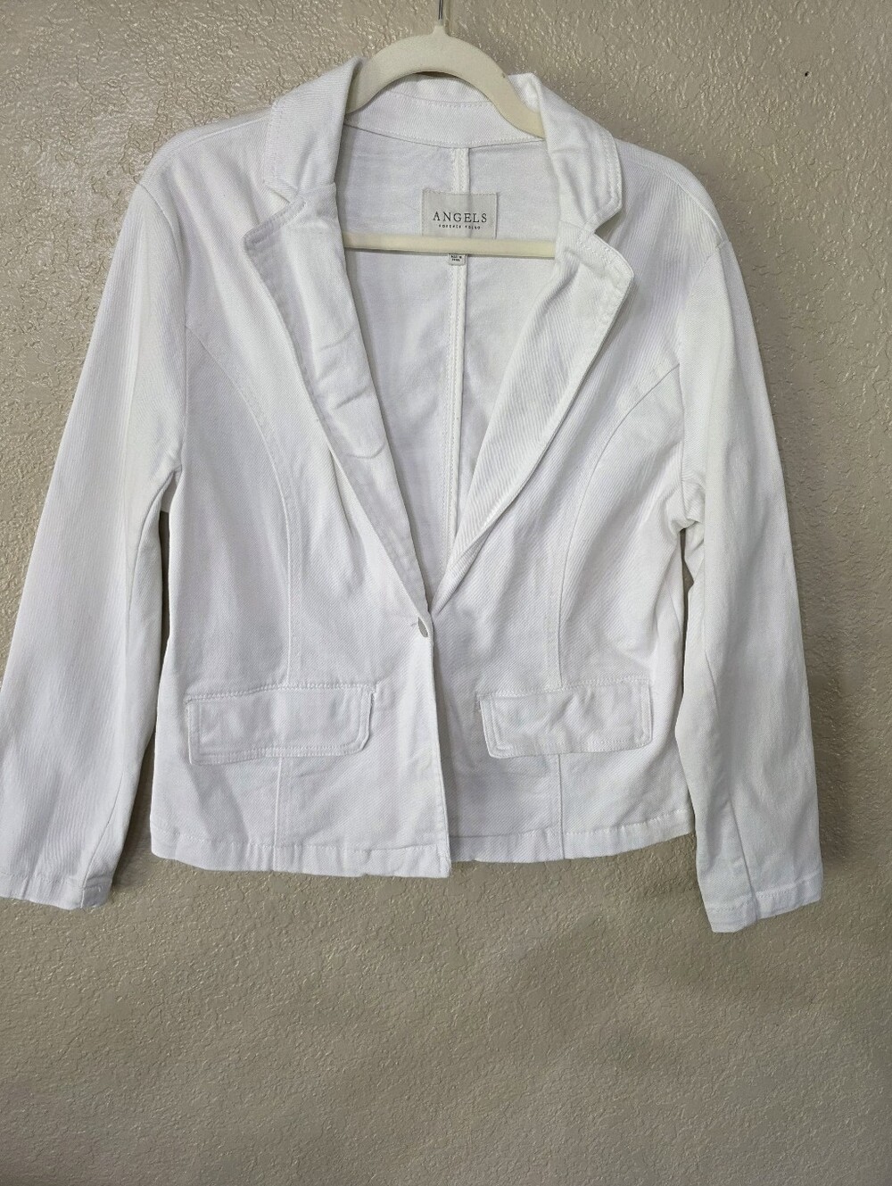Angels White Women's Tailored Blazer Jacket